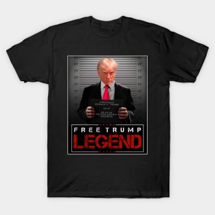 Free Trump Legend Mugshot T-Shirt